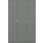 SECONIQUE Denver Grey Gloss Wardrobe 112x175cm