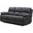 Milano Three Manual Recliner Dark Grey Sofa 199cm 3 Seater