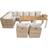 GoodHome Elos Patio Dining Set, 3 Table incl. 4 Chairs & 2 Sofas