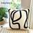 Shein 1pc Striped Chenille Fabric Embroidered Decorative Pillow Cover, Nordic Ins Style Minimalist Decor, Suitable For Bedroom, Living Room, Sofa, Outdoor, Festivals (No Filling) Pillow Case Beige, Black (45x45cm)