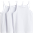 H&M Girls White 3-pack jersey vest tops