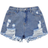 Shein Tween Girl Summer Boho Ripped Raw Hem Denim Jeans ShortsGilrs Summer Clothes Outfits