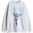 H&M Oversized Printed Sweatshirt - Light Gray Melange/Nirvana
