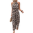 Shein Frenchy Women's Leopard Print Sleeveless Casual Jumpsuit For Summer Holiday Cheetah Old Money Style
