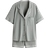 H&M Pyjama Shirt And Shorts - Grey/Green