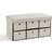 Dunelm 6 Drawer Faux Linen Foldable Ottoman Pouffe 38cm