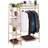 Neo Natural Bamboo Garment with Storage Shelf Clothes Rack 40.5x145cm