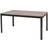 GoodHome Thilia Black 6 Seater Table Dining Table 88.7x150cm