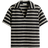 H&M Collared Knitted Top - Black/Striped