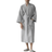 Linen Tales Honeycomb Waffle Dressing Gown - Light Grey