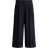 H&M Wide Ankle-Length Trousers - Navy Blue