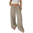 Shein Flirla Women's Casual Versatile Solid Color Wide Leg Pants