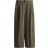 H&M Wide Ankle Length Trousers - Dark Khaki Green
