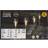 Poundland Solar Powered LED Stake Lights Pack of 4 Ground Lighting 25cm 4pcs