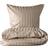 Sinnerup Striped Dynebetræk Beige (220x140cm)