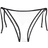 H&M Tie Tanga Bikini Bottoms - White/Black