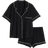 H&M Pajama Shirt And Shorts - Black
