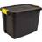 Strata Heavy Duty Black/Yellow Storage Box 60L