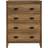 GFW Boston Knotty Oak Chest of Drawer 73x95.2cm