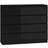 Fwstyle 8 Drawer Matt Black Chest of Drawer 110x99cm