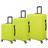IT Luggage Pleating 3pc Suitcase Set Lime