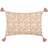 Paoletti Delphine Floral Tasselled Filled Cushion 40cm x 60cm Complete Decoration Pillows Pink