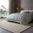 Dunelm Ellis Boucle Striped Wool Rug - Natural