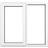 Crystal Casement uPVC Left Hand Opening 1190mm x 1190mm Clear Double Glazing in White PVC Top Hung Window
