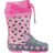 Playshoes Girl's Rubber Rain Boots - Pink Cat