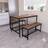 Home Discount Roslyn Brown Dining Set 70x110cm 3pcs