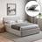 Vida Designs Veronica Silver Velvet 4ft6 Double Ottoman 190 x 135 cm Frame Bed
