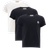 Moncler Cotton T-shirt with Logo Patch 3-pack - Blue & Black & White (K19548C0001989AT93P1)