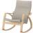 IKEA Poang Knisa light beige/White stained oak veneer Gungstol 95cm
