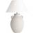 ValueLights Daphne Linen Tapered Shade Stonewear Ceramic Vase Lamp with LED Bulb Table Lamp