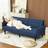 Homcom Upholstered Bed Home Theater Dark Blue One Size Sofa 3 Seater