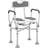 Homcom Padded Bath Chair with Slotted Seat and Adjustable Height Grey One Size