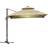 OutSunny 2 Tier Khaki Solar LED Cold Light Cantilever Parasol 3m - Cream