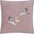 Paoletti Moonlit Flight Embroidered Velvet 45cm x 45cm Scatter Cushion Pink, Blue