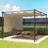 OutSunny 3 x 4m Metal Pergola with Retractable Roof and Roller Shade Beige