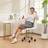 Homcom Modern Vanity Computer Desk with Rolling Wheels One Size Office Chair