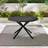 Furniturebox Metal & Glass Round Outdoor Dining Table - Black - One Size