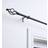 OHS Extendable Twist Curtain Pole 120 cm Black