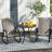 OutSunny 2 Pcs Garden Rocking Chairs with Armrests High Back Light Brown