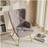 Living and Home Upholstered Tufted Grey One Size Lounge Chair