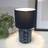 ValueLights Priyah Navy Ceramic Scallop with Fabric Shade - Blue - One Size Table Lamp