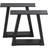 Living and Home Black Trapezoidal Iron Legs 35 x 7 x 40 cm 2 pcs Table Leg