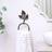 Melody Maison Antique Brass Leaf Detail Textured Towel Ring Holder