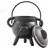 Ancient Wisdom Cast Iron Cauldron with Triple Moon 6x10 cm Grey Figurine