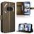 Magnetic Wallet Card Holder Kickstand Case for Nothing Phone 2a Brown