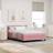 vidaXL Mit Matratze & LED Rosa 160x200 cm Samt Boxspringbett